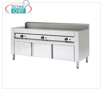 Technochef - MOLINO ELÉCTRICO en GABINETE, capacidad de 4 a 8 envolturas Peladora eléctrica, versión con soporte de armario, con placa de acero 600x600 para 4 vueltas, V 380/3 + N, kw 3.5, dim. externo 650x730x960h mm