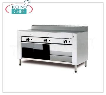 Technochef - DONUT ELÉCTRICO los DÍAS, capacidad de 4 a 8 envolturas Peladora eléctrica, versión con compartimento abierto, placa de acero 600x600 para 4 vueltas, V 380/3 + N, kw 3.5, dim. externo 650x730x960h mm