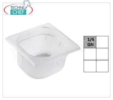 Cuenco de polipropileno GN 1/6 Gastro-norma Bandeja gastronorm 1/6, de polipropileno, dim.mm.176 x 162 x 65 h