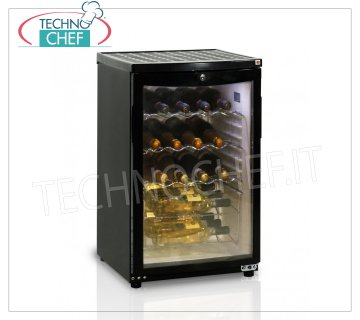 CABEZA FRESCA - Technochef, bodega refrigerada 1 puerta de vidrio, lt.85, temperatura + 4 ° / + 10 ° C, Mod.RCS85 Bodega refrigerada 1 puerta de vidrio, capacidad lt.85, temperatura + 4 ° / + 10 C °, V.230 / 1, Kw.0.065, peso 35 Kg, dim.mm.505x590x785h