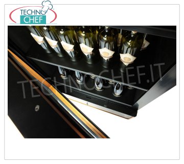 TECHNOCHEF - Estante completo con 4 espaciadores, Mod.EF-RPN Estante completo con 4 espaciadores, capacidad máxima de 65 botellas bordolesi, dim.mm.691x515x35h