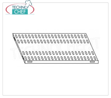 TECHNOCHEF - Estante ranurado para balda de acero inoxidable 304, 130x30 cm, Mod.7013030