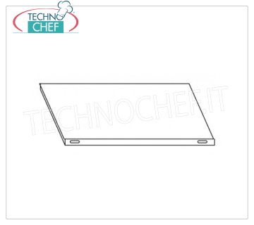 TECHNOCHEF - Estante liso de acero inoxidable 304 para estante 70x30 cm, Mod. 697030 Estante liso para estanterías en acero inoxidable AISI 304 para montaje con gancho o perno, acabado brillante, bordes redondeados, grosor 8/10, capacidad 100 Kg, dimensiones 70x30 cm