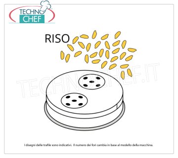 Technochef - TROQUEL DE ARROZ en ALEACIÓN DE LATÓN-BRONCE