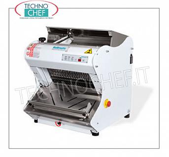 Cortador de pan eléctrico automático con tapa para panes con corteza dura de 52 cm