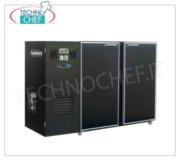 Frigorífico bar con dos puertas ventiladas en skinplate negro