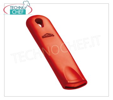 Paderno - Cubierta de mango de silicona roja para sartenes de hierro
