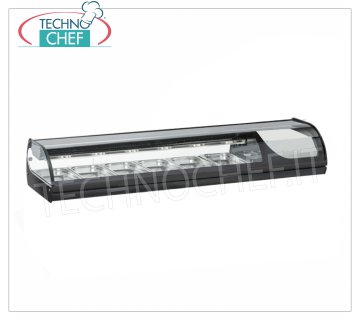 VITRINA REFRIGERADA PARA SOBREMESA, capacidad 6 RECIPIENTES GN 1/3