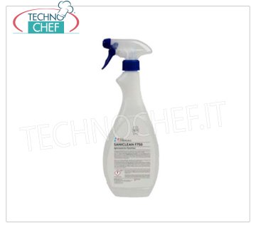 Desinfectante Superficies 750 ml - paquete 6 piezas Detergente higienizante listo para usar, capacidad 750 ml, utilizable en todas las superficies lavables, específico para el sector alimentario, apto para uso en el campo HACCP - Paquete de 6 piezas
