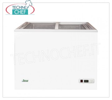 Forcar - CONGELADOR DE FOSO, 2 Puertas de Vidrio, Lt.197, Estático, Temp ≤ -18, Clase C, mod.G-SD200S