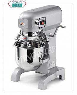 Batidora planetaria con cuba de acero inoxidable de 10 lt, dim.mm 400x500x630h