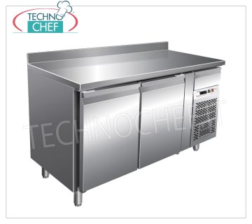 Frigorífico Sobremesa Forcar 2 Puertas con protector contra salpicaduras, Temp.-2°/+8°C, Lt.228, Ventilado, Clase B, G-SNACK2200TN Mesa Mostradora Frigorífica 2 PUERTAS con pie y cajón neutro, Profesional, Línea SNACK, temp.-2°/+8°C, capacidad 228 litros, refrigeración ventilada, ECOLÓGICO en Clase B, Gas R290, V.230/1, Kw. 0,26, peso 97 kg, dim.mm.1360x600x860/960h