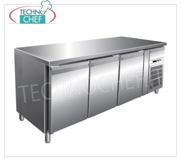 Forcar - Mesa Frigorífica 3 Puertas, Temp.-2°/+8°C, lt.339, Ventilada, Clase B, mod.G-SNACK3100TN Mesa Refrigerada 3 PUERTAS y cajón neutro, Profesional, Línea SNACK, temp.-2°/+8°C, capacidad 339 litros, refrigeración ventilada, ECOLÓGICA en Clase B, Gas R290, V.230/1, Kw.0, 26, Peso 125 Kg, dim.mm.1795x600x860h