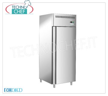 Forcold - Armario Frigorífico 1 Puerta, 429 lt, Ventilado, Temp. -2°/+8°C, Clase D, mod.G-SNACK44TN-FC Mueble Frigorífico 1 Puerta, Profesional, Línea Snack, 429 lt, temp.-2°/+8°C, con ventilador y transportador de aire interno, ECOLÓGICO en Clase D, Gas R600a, V.230/1, Kw. 0,215, peso 108 kg, dim.mm.680x710x2010h