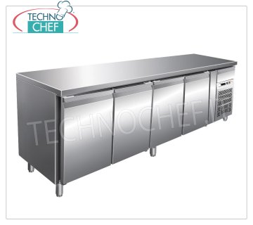 Forcar - Mesa frigorífica 4 puertas, temp.-2°/+8°C, lt.449, ventilada, clase C, mod.G-SNACK4100TN