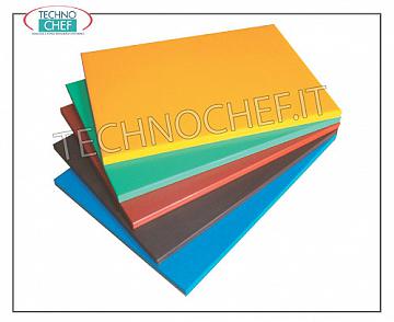 Technochef - Tablas de cortar de polietileno Tabla de cortar de polietileno con topes de colores
