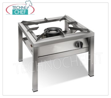 Technochef - Estufa de gas de suelo profesional, 1 fuego de 20 kW, mod.SP6050LMIR