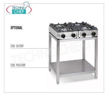 Technochef - Piano Inox, mod.PISU700F Tapa de acero inoxidable para soporte Cod.SU700F