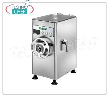 FIMAR - Technochef, picadora de acero inoxidable '' Tipo 32 '', Profesional, Mod. T32REF Picadora refrigerada '' Tipo 32 '', FIMAR, con unidad de molienda de acero inoxidable y controles frontales, V.400 / 3 + N, Kw.1,87, Peso 56 Kg, dim.mm.350x530x555h