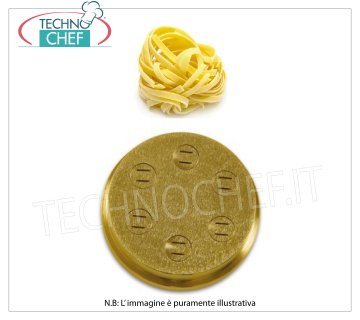 Technochef - Die fideos 6 mm Troquel de bronce para tagliatelle 6 mm