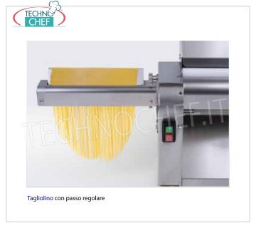 CORTADOR DE HOJAS, ANCHO DE CORTE 2 MM. - TAGLIOLINI Cortador de pasta con ancho de corte de 2 mm - TAGLIOLINI