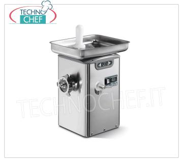 Technochef - PICADORA DE CARNE REFRIGERADA, con BOCA 22, RENDIMIENTO 350 Kg/h, mod. TC22BARCELONAICE PICADORA DE CARNE REFRIGERADA, con BOCA 22, con SISTEMA DE ENFRIAMIENTO TERMOELÉCTRICO en cuello y boca, RENDIMIENTO 350 Kg/h, profesional, Industrial, V.230/1, Kw.1,1, Peso 34 Kg, dim.mm.310x350x540h