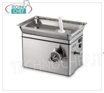 Technochef - PICADORA DE CARNE REFRIGERADA, con BOCA 32, RENDIMIENTO 650 Kg / h, mod. TC32NEVADA PICADORA DE CARNE REFRIGERADA, con BOCA 32, marca SIRMAN, RENDIMIENTO 650 Kg / h, Profesional, industrial, V.230 / 1, Kw. 1,84, Peso 60 Kg, dim.mm.637x455x447h