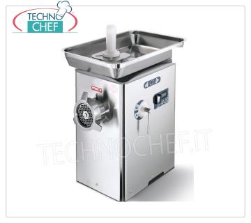 MOLINO DE CARNE REFRIGERADO, de 32 BOCAS, RENDIMIENTO 500 Kg/h, mod. TC32 BARCELONAICE MOLINO DE CARNE REFRIGERADO, de 32 BOCAS, marca SIRMAN, con SISTEMA DE ENFRIAMIENTO TERMOELÉCTRICO en cuello y boca, RENDIMIENTO 500 Kg/h, Profesional, Industrial, V.230/1, Kw.1,84, Peso 48 Kg, dim.mm. 355x500x580h