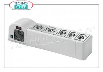 Vitrina refrigerada en ABS, 990x245 mm de largo. Vitrina refrigerada horizontal en ABS blanco / plástico, sin protección, temperatura de funcionamiento + 2 / + 10 ° C, cuencas excluidas, V.230 / 1, Kw.0.07, peso 18 Kg, dim.mm.990x245x235h