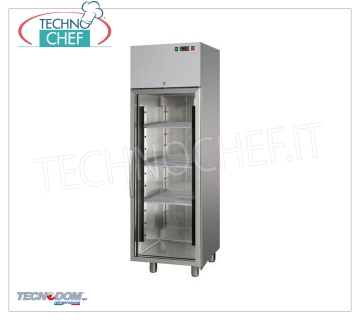 TECNODOM - Congelador-Congelador 1 puerta vidrio, lt.400, temperatura negativa Congelador-Congelador 1 puerta de vidrio, marca TECNODOM, con estructura de acero inoxidable, capacidad 400 litros, baja temperatura -18°/-22°C, refrigeración ventilada, V.230/1, Kw.0,65, Peso 90 Kg, dim.mm.600x620x1900h