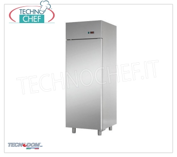 TECNODOM - Congelador-Congelador 1 Puerta, lt.600, Mod.AF06EKOMBT Congelador-Congelador 1 puerta, marca TECNODOM, estructura de acero inoxidable, capacidad 600 lt, baja temperatura -18°/-22°C, refrigeración ventilada, V.230/1, Kw.0,65, Peso 110 Kg, dim. mm.710x700x2030h