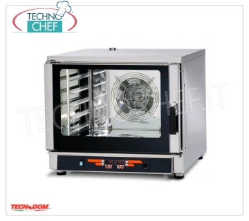 Horno Eléctrico Digital de Convección a Vapor 5 Bandejas GN 1/1, mod. FEDL05NEMIDVH2O. HORNO ELÉCTRICO DE CONVENCIÓN A VAPOR, Ventilado, Profesional para GASTRONOMÍA y PASTELERÍA, capacidad 5 BANDEJAS Gastro-Norm 1/1 o mm.600x400 (excluidas), MANDOS DIGITALES, 9 programas de cocción, V.400 / 3 + N, Kw.6 , 45, Peso 87 Kg, dim.mm.840x910x750h