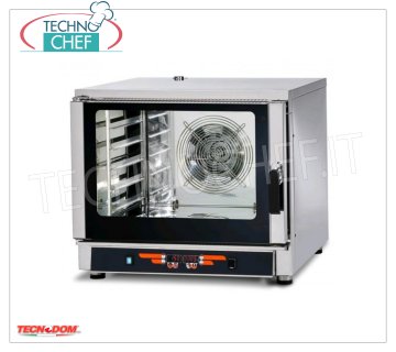 Horno eléctrico digital de convección 5 bandejas GN 1/1 o mm.600x400, mod.FEDL05NEMIDV HORNO ELÉCTRICO DE CONVECCIÓN para GASTRONOMÍA y PASTELERÍA, capacidad 5 BANDEJAS Gastro-Norm 1/1 o mm.600x400 (excluidas), CONTROLES DIGITALES, 9 programas de cocción, V.400 / 3 + N, Kw.6.45, Peso 87 Kg , dim.mm.840x910x750h