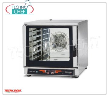 Horno eléctrico de convección para 6 bandejas GN 1/1 o mm 600x400, mod.FEDL06NEMIDV HORNO ELÉCTRICO DE CONVECCIÓN para GASTRONOMÍA y PASTELERÍA, capacidad 6 BANDEJAS Gastro-Norm 1/1 o mm.600x400 (excluido), MANDOS DIGITALES, 9 programas de cocción, V.400 / 3 + N, Kw.7,65, Peso 91 Kg , dim.mm.840x910x830h