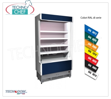 Frigorífico Murale Display rack, VULCANO Line Deep 60 cm, LONG 68 cm, con y sin unidad de refrigeración EXPOSITOR DE PARED FRIGOR, marca TECNODOM, línea VULCANO 60, con 4 estantes ajustables, ILUMINACIÓN superior a la de neón, temperatura + 3 ° / + 5 ° C, preparado para UNIDAD REMOTA REFRIGERANTE, V.230 / 1, Kw.0,044, Peso 100 Kg, dim.mm.680x602x1970h