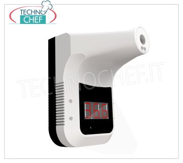 Termómetro de pared por infrarrojos Termómetro de pared por infrarrojos, precisión de ± 0.2 grados, tiempo de respuesta de 5 segundos, medición de distancia de aproximadamente 5 a 10 cm, temperatura de funcionamiento entre 10 y 40 ° C, dimensiones mm.170x115x140h