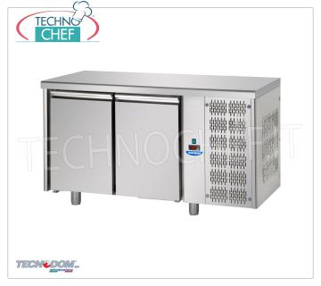 Tecnodom - Frigorífico/Mesa Refrigerada Profesional 2 puertas, Mod.TF02MIDGN MESA REFRIGERADA 2 puertas, marca TECNODOM, capacidad lt.310, temperatura de funcionamiento 0°/+10°C, refrigeración ventilada, Gastro-Norm 1/1, V.230/1, Kw.0,495, Peso 86 Kg, dim .mm .1420x700x850h