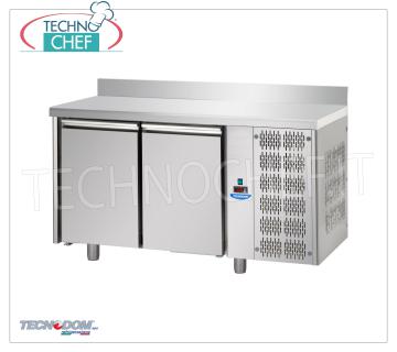 Tecnodom - Frigorífico/Mesa Refrigerada Profesional 2 puertas con salpicadero, Mod.TF02MIDGNAL MESA REFRIGERADA de 2 puertas con respaldo, marca TECNODOM, capacidad 310 l, temperatura de funcionamiento 0°/+10°C, refrigeración ventilada, Gastro-Norm 1/1, V.230/1, Kw.0,495, Peso 87 Kg , dim .mm.1420x700x950h