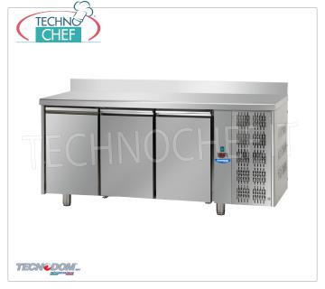 Tecnodom - Frigorífico/Mesa Refrigerada Profesional 3 puertas con salpicadero, Mod.TF03MIDGNAL MESA REFRIGERADA 3 puertas con peana, marca TECNODOM, capacidad 460 l, temperatura de funcionamiento 0°/+10°C, refrigeración ventilada, Gastro-Norm 1/1, V.230/1, Kw.0,495, Peso 104 Kg , dim. mm.1870x700x950h