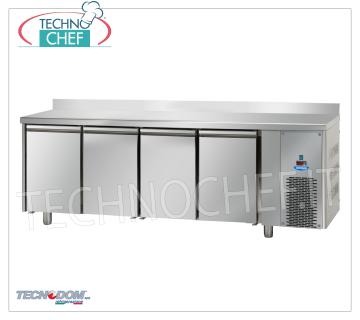 TECNODOM - CONGELADOR/MESA CONGELADOR 4 puertas con Backsplash, lt.670 CONGELADOR/MESA CONGELADOR 4 PUERTAS con UPSSTAND, marca TECNODOM, capacidad lt.670, temperatura de funcionamiento -18°/-22°C, refrigeración ventilada, Gastro-Norm 1/1, V.230/1, Kw.0,728, Peso 152 Kg, dim.mm.2320x715x950h