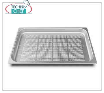 SPIDOCOOK - Bandeja Perforada de Acero Inoxidable GN 1/1, h 40 mm, Mod.TG820