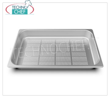 SPIDOCOOK - Bandeja Perforada de Acero Inoxidable GN 1/1, h 65 mm, Mod.TG830