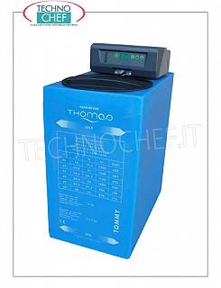 Technochef - Descalcificador automático de armario 9 lt Purificador/ablandador automático de armario para agua fría con capacidad de 9 lt. de resina, programación electrónica, rendimiento máximo: 1000 l/h, V.12 (alimentador incluido), dim.mm.245x435x525h