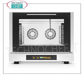 Tecnoeka - HORNO DE CONVECCIÓN DE VAPOR Eléctrico para 4 GN 1/1 (530x325 mm), Profesional mod. EKF411DUD HORNO DE CONVENCIÓN DE VAPOR ELÉCTRICO Ventilado con cámara de cocción para 4 BANDEJAS GASTRO-NORM 1/1 (530x325 mm), CONTROLES DIGITALES con 99 programas, V.400 / 3 + N, Kw.4.4, Peso 58 Kg, dim.mm .784x752x634h