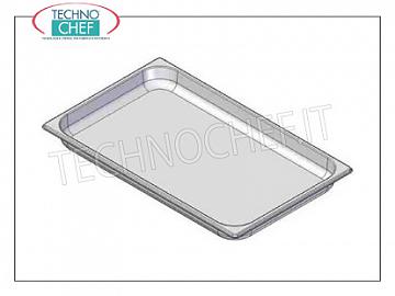 Bandeja de acero inoxidable GN 1/1 Bandeja de horno 1/1 Gastro-Norm en acero inoxidable AISI 304, dim.mm.530x325x40h