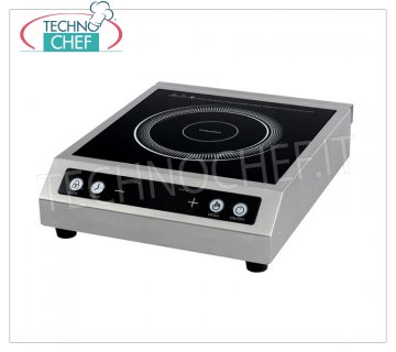 TECHNOCHEF - Placa de Inducción de Sobremesa, Superficie Inductiva Ø 120÷260 mm, Mod.TT350TOUCH