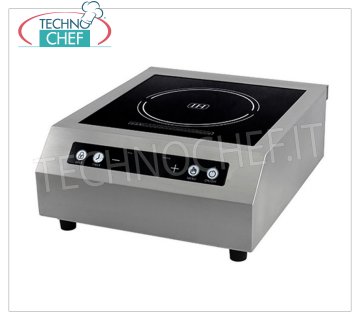 TECHNOCHEF - Placa de Inducción de Sobremesa, Superficie Inductiva Ø 120÷300 mm, Mod.TT500TOUCH