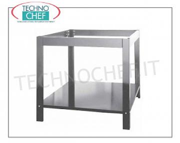 Soporte con estante inferior para horno de pizza de 1 cámara, 4 pizzas, Mod. TTOVENRG4, dim. milímetro 979x1109x960h
