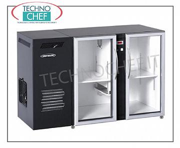 Frigorífico bar 2 puertas de cristal, Ventilado, en Skinplate Negro