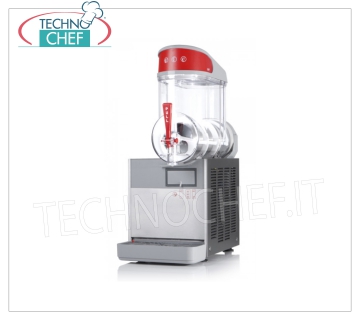 Granizadora, heladera y cremas frías con depósito de 1 lt.10, Mod.MT1PLUS / G Sorbete / Granizadora con 1 tanque de 10 litros en policarbonato irrompible atóxico, cuerpo de acero inoxidable, condensador refrigerado por aire, V.230 / 1, Kw.0.46, Peso Kg 26, dim.mm 280x470x690h